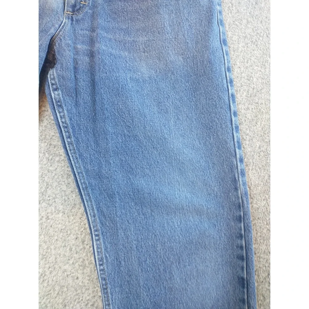 Mens Medium Wash Straight Leg Denim Jeans 100% Cotton 32x31 976T1DR